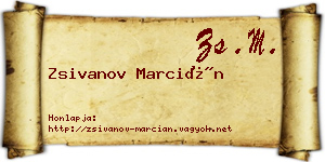 Zsivanov Marcián névjegykártya